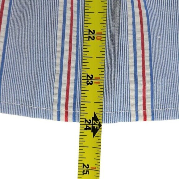 Vineyard Vines Peplum Top Women Size S Nicholls Striped Pullover Back Tie Blouse - Picture 6 of 9